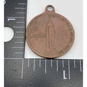 Vintage Empire State Building New York Souvenir Medal Charm Collectible Token